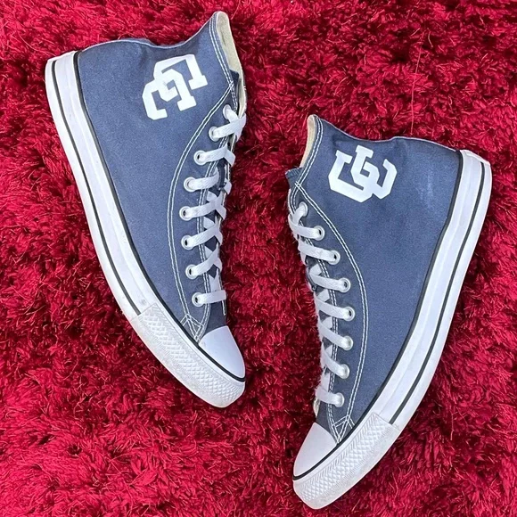 Converse Chuck Taylor All Stars Navy Blue Men’s 10 High Top Denim - Picture 2 of 5